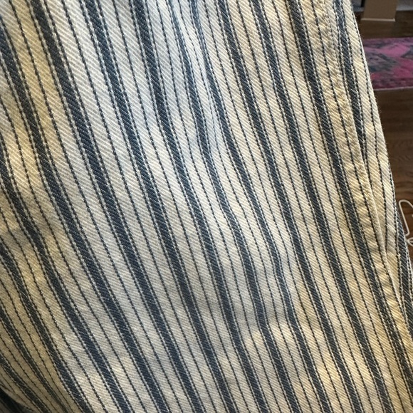 Madewell | Striped Wide-Leg Crop Pants | Size 26 | Blue & White - Picture 10 of 10